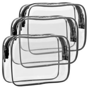 Clear Makeup Bags - Clear Travel Bags For Toiletries 3 Pack Tsa Approved😀